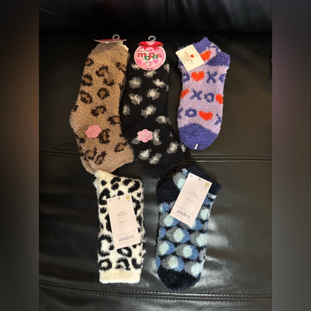 Cozy Fuzzy Socks, 5 pairs